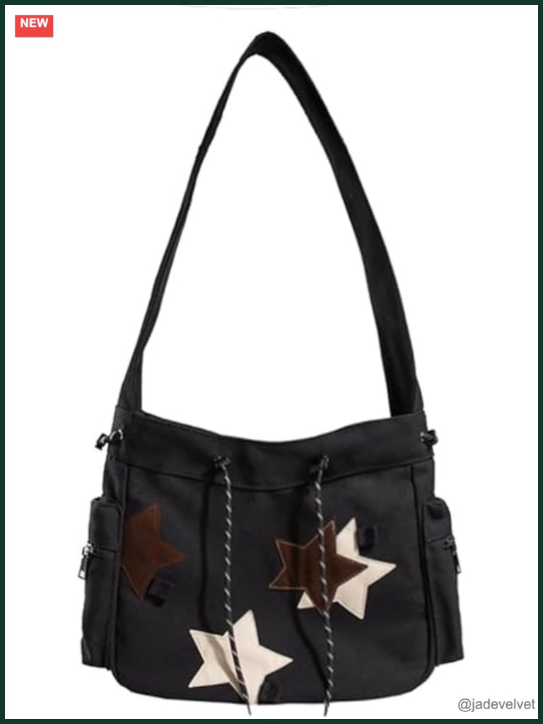 Canvas Messenger Bag Crossbody Purse Y2k Tote Kawaii Aesthetic Hobo Handbag